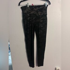 Faux Leather Camo Leggings